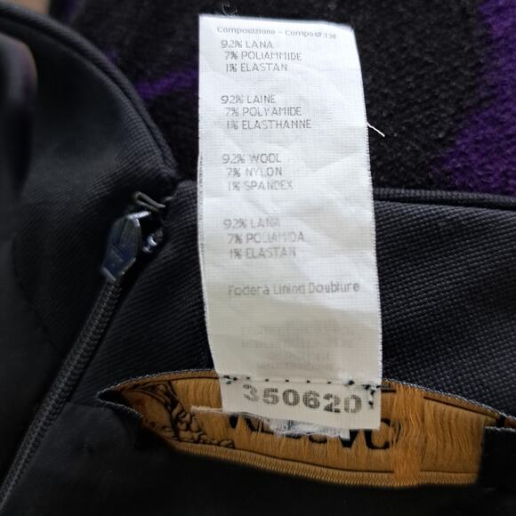 VERSACE Vintage 90s Sheath Dress Purple Black Tiger Zebra Size 40 IT XS 4 US - Picture 7 of 14